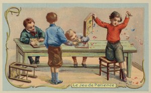 Spil om tålmodighed (chromolitho) af French School