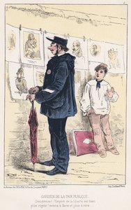 Guardian of the Public Peace (farvegravering) af French School