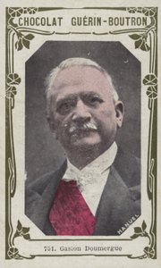 Gaston Doumergue (farvet foto) af French School
