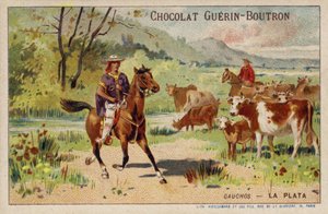 Gauchos, Argentina (chromolitho) af French School