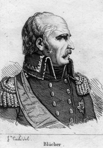 Gebhard Leberecht, Prins Blucher von Wahlstatt (1742-1819), preussisk marechal. Indgravering af det 19. århundrede. af French School