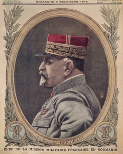 General Berthelot, chef for den franske militærmission i Rumænien, forsideillustration fra Le Petit Journal, supplement illustre, 3. december 1916 af French School