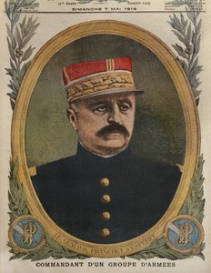 General Franchet dEsperey, chef for en hærgruppe, illustration på forsiden fra Le Petit Journal, supplement illustre, 7. maj 1916 af French School