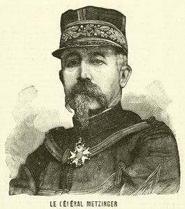 General Leon Frederic Hubert Metzinger, fransk soldat (gravering) af French School