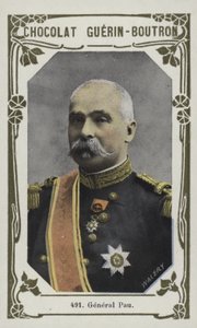 General Pau (farvet foto) af French School