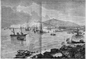 Generelt billede af Gaete (Gaeta), Italien af French School