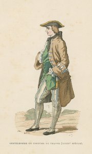 Gentleman in hunting dress, 18th Century  af French School