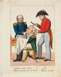 Mine herrer, hvad bruger I til at barbere mit skæg? Engelsk barbermaskine Sir af French School