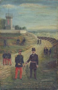 Georges Clemenceau (1841-1929) som borgmester i Montmartre 18. marts 1871 af French School