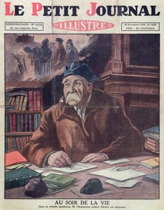 Georges Clemenceau (1841-1929) i alderdommen, forside af Le Petit Journal 10. november 1929 af French School