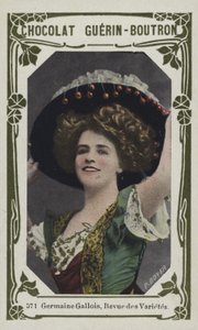 Germaine Gallois, Revue des Varietes (farvet foto) af French School