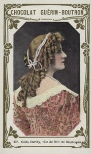 Gilda Darthy, rollen som Madame de Montespan (farvet foto) af French School