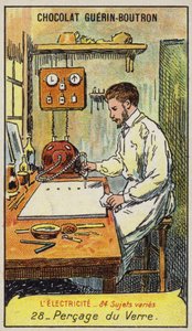 Glasboring (chromolitho) af French School