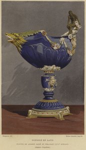 Gondolformet lapis lazuli kop monteret i forgyldt og emaljeret sølv, 1500-tallet af French School
