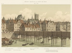 Grand Chatelet og træbro, 1621-1645 af French School