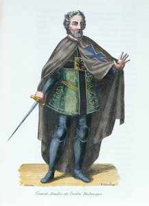 Stormester i den Tyske Orden, illustration fra Histoire et Costumes des Ordres Monastiques af Pierre Helyot (1660-1716), 1842 af French School