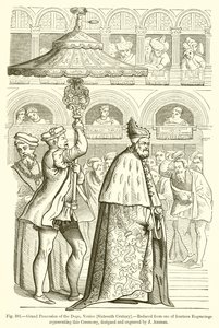 Grand Procession af Doge, Venedig af French School
