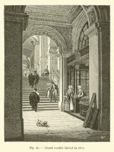 Stor sidetrappe i 1825 af French School