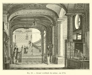 Stor vestibule af meme, i 1723 af French School