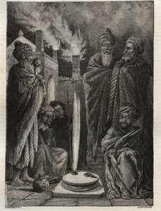 Guebre (eller Zoroastrian) nær Baku (Baku, Aserbajdsjan) - Fireworshippers - New National Encyclopedia af Maurice La Charest - 1870 - af French School
