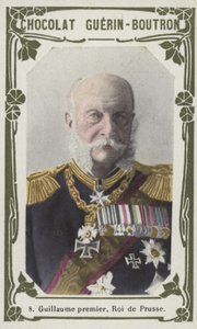 Vilhelm I, konge af Preussen (farvet foto) af French School