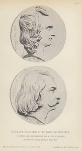 Gustave Planche og Theophile Gautier (litho) af French School