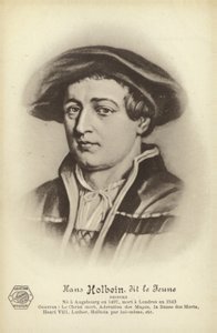 Hans Holbein den yngre, tysk maler (litografi) af French School