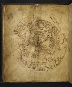 Harley 647 f.21v Diagram over den nordlige og sydlige halvkugle, fra 