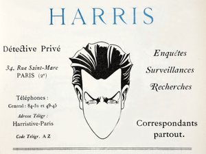 Harris - privatdetektiv (pochoir print) af French School