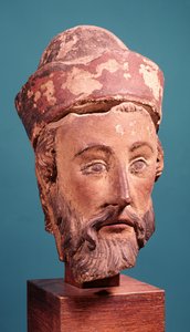 Hovedet af Josef af Arimatæa (polykrom sten)