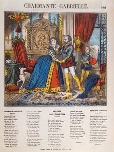Henri IV (1553-1610), konge af Frankrig og hans elskerinde Gabrielle dEstrees (1573-99) af French School