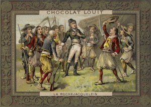 Henri de la Rochejacquelein taler til sine soldater, Vendee Revolt, French Revolution af French School