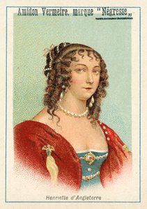 Henrietta af England (chromolitho) af French School