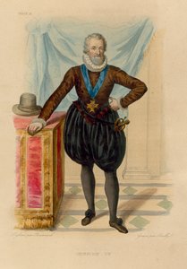 Henrik IV (farvet gravering) af French School