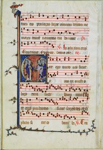 Historikert brev, der forestiller en forsamling af apostle, tidligt den 14 af French School