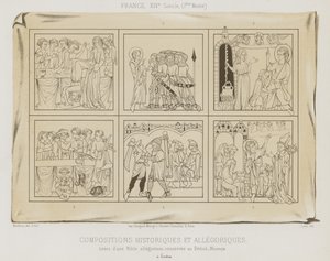 Historiske og allegoriske kompositioner af French School