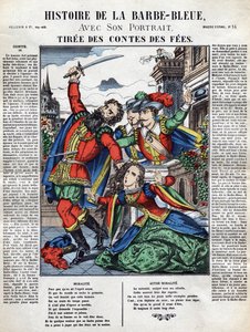 Historien om blåskæg, billede af rygsøjlen 1800-tallet af French School