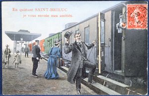 Feriepostkort fra Saint-Brieuc, ca. 1910 (efter et foto) af French School