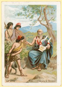 Homer spiller lyre af French School