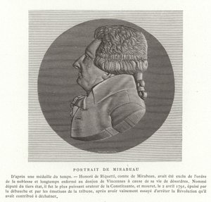 Ære Gabriel Riqueti, greve af Mirabeau af French School