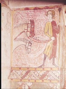 Rytter med tøjlerne til tre heste, fra Nordmuren, ca. 1265 af French School