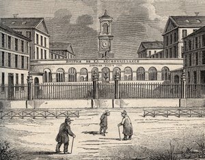 Hospice de la rekognoscering i Garches - Hauts-de-Seine - indgravering i "" PATRIE" - BESKRIVELSE AF PICTURESSE DE LA FRANCE EN 6 BIND AF LUCIEN HUARD - slutningen af ​​1800-tallet af French School