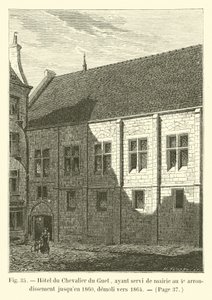 Hotel du Chevalier du Guet, der har fungeret som rådhus i det 4. arrondissement indtil 1860, blev revet ned omkring 1864 af French School