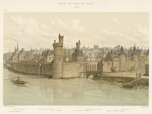 Hotel og tårn i Nesle, 1380 af French School