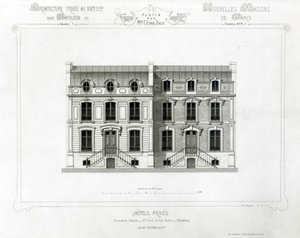 Private hoteller, 10 & 12 Rue Balzac, Paris, fra Architecture Privee au C19th, af French School