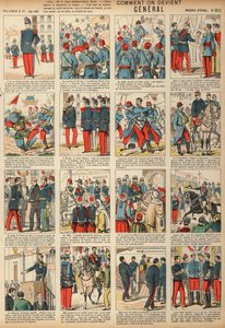 Sådan bliver du general (farvet gravering) af French School
