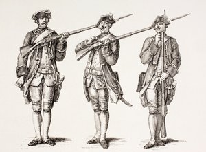 Hvordan man oplader en musket, fra en fransk instruktionsbog fra 1776, fra 