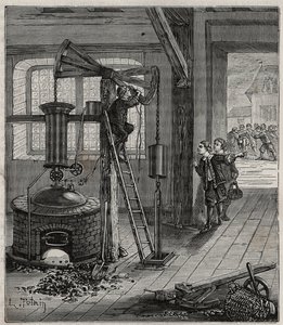 Humphrey Potter, der var ansvarlig for at åbne og lukke ventilerne på Thomas Newcomens maskine, fik den til at fungere uden hjælp ved at placere reb og butees korrekt for at åbne og lukke ventilerne af French School