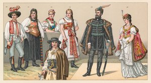 Ungarn og Kroatien kostume af French School