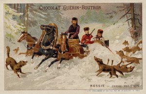 Jagt ulve, Rusland (chromolitho) af French School